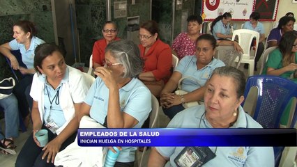 Empleados de la salud inician huelga en hospitales