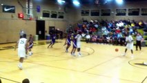 Kamau Stokes  #23 Point Guard drives, spins and finishes ....JC vs Mt Saint Joe 2/2012