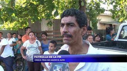 Patrulla de la Policía Militar choca con carro en colonia Modelo de San Pedro Sula