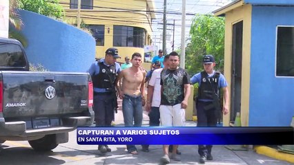 Capturan a varios sujetos en Santa Rita Yoro