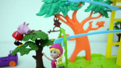 Pig George da Familia Peppa Pig e Polly Pocket na Tirolesa!!! Em Portugues Tototoykids1