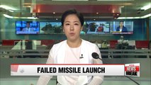 N. Korea missile launch attempt fails: S. Korea