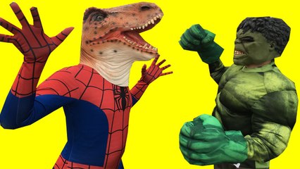 The Incredible Hulk Vs Spiderman T-Rex Vs Yellow Duck - Real Life Superhero Movie (1080p)