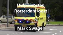 PRIO 1 politie DHV & ambulance 19-125 met spoed in Rotterdam