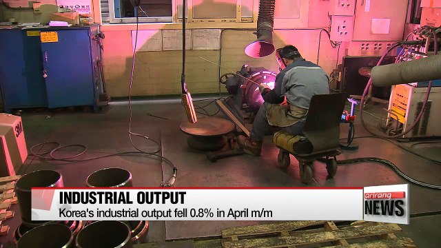 Industrial output fell 0.8% in April despite strong domestic consumption