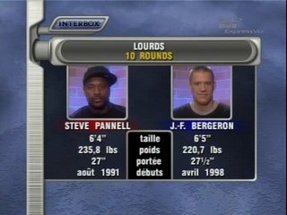 Jean-Francois Bergeron vs Steve Pannel 1/2