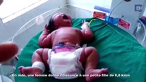 En inde, une femme donne naissance à une petite fille de 6,8 kilos