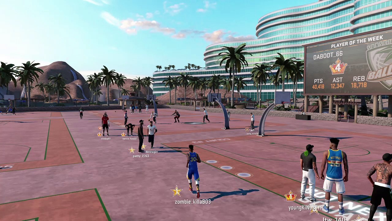 He put him on the ground