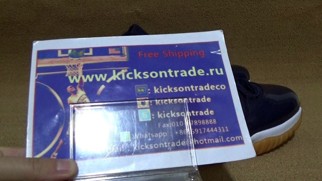 Authentic Air Jordan 11 Midnight Navy Blue/Gum Review from www.kicksontrade.ru