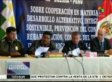 Perú y Bolivia suscriben acuerdos para la lucha contra el narcotráfico