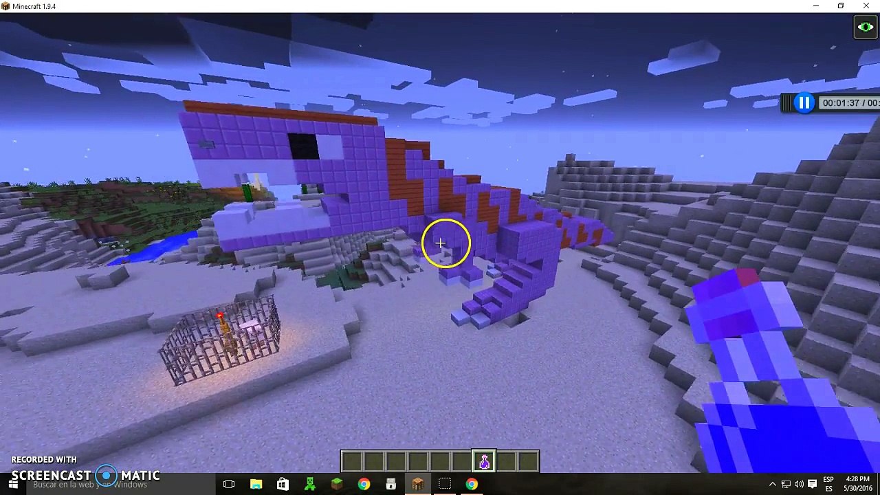 T Rex In Minecraft T Rex En Minecraft David Spino Video Dailymotion