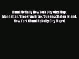 Read Rand McNally New York City City Map: Manhattan/Brooklyn/Bronx/Queens/Staten Island New