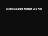 Enjoyed read Statistical Analysis: Microsoft Excel 2010