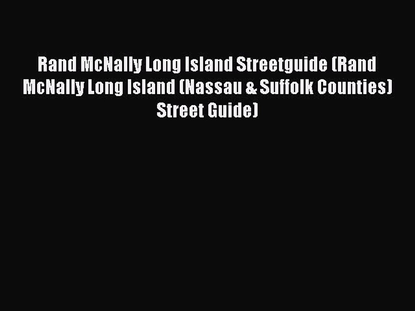 ⁣Read Rand McNally Long Island Streetguide (Rand McNally Long Island (Nassau & Suffolk Counties)