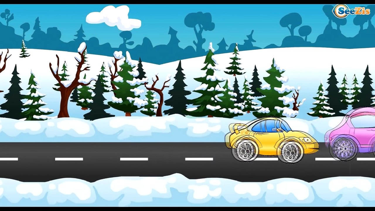 Dessin animé voiture. Ambulance, Grue, Camion pour bébés.Tiki Taki Dessins Animes