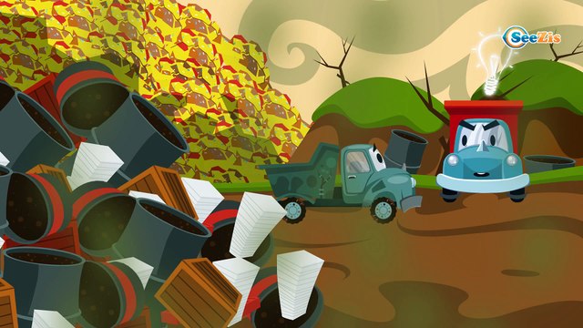 Мультфильмы про Грузовик - Мусоровоз Уборкин. Мультики Машинки для детей. Посадка Фруктового Сада