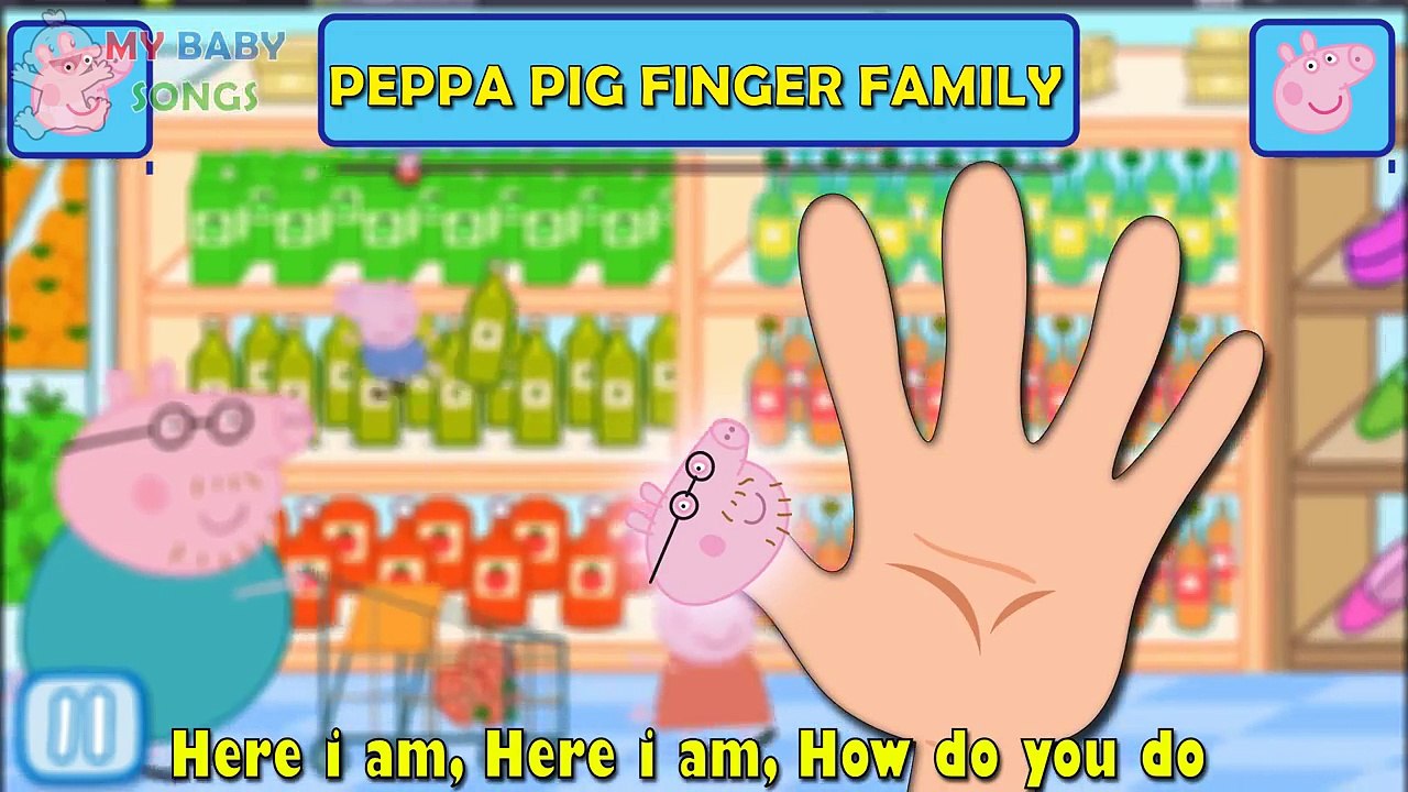 Peppa Pig Shopping Finger Family nursery rhyme