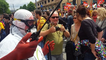 Manifestation antipesticides lors de l'inauguration de la Cité du vin à Bordeaux