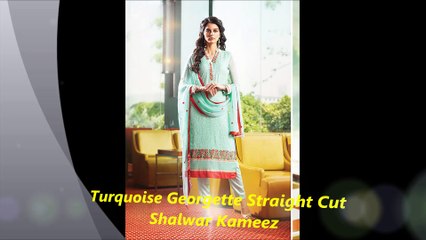 Turquoise Color Salwar Kameez by nikvik.com