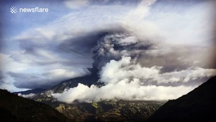 Amazing volcano time-lapse footage