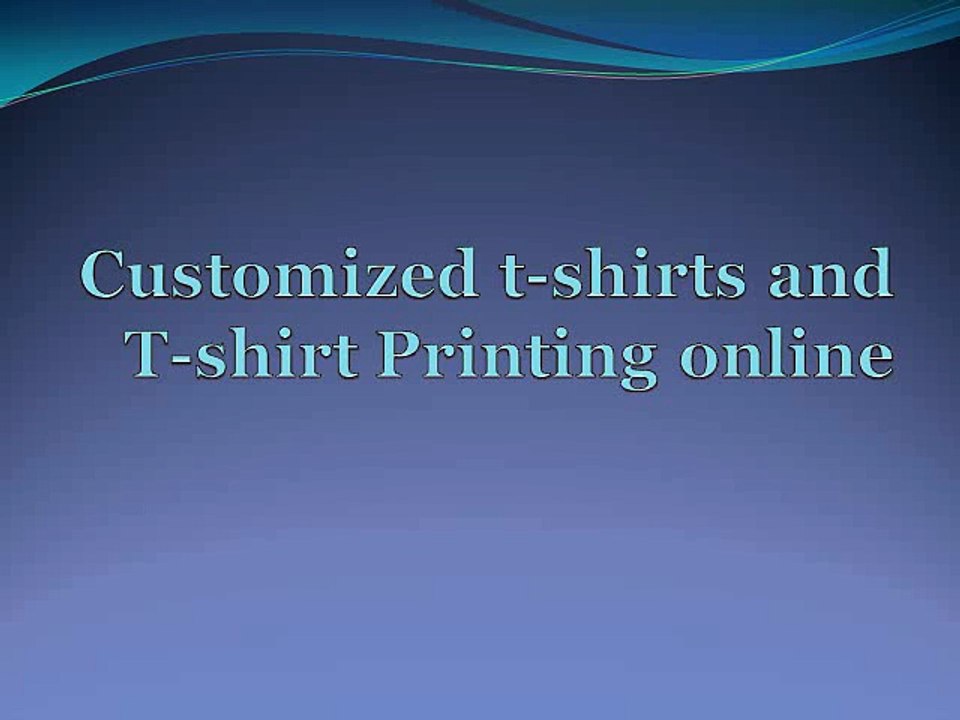 Customized t-shirts and T-shirt Printing online
