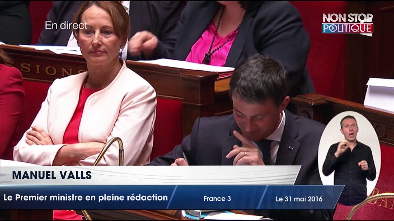 Manuel Valls écrit un message à François Fillon en pleine séance à l’Assemblée