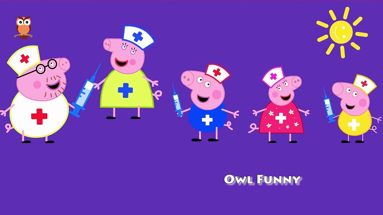Story Peppa Pig # Peppa Pig cried when doctors vaccinating # Finger Family Collection