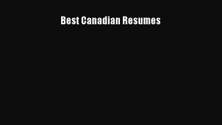 Download Best Canadian Resumes Ebook Free