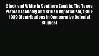 Read Black and White in Southern Zambia: The Tonga Plateau Economy and British Imperialism