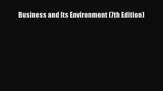 Download Business and Its Environment (7th Edition) E-Book Download