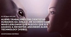 Aliens trabalhar com cientistas Humanos na Área 51