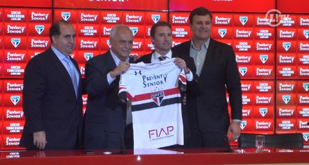 São Paulo apresenta patrocinador master e Leco não descarta ajuda em contratações