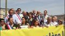 Manifestation des élus à la gare d'Angoulême