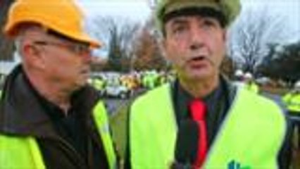Manifestation des travailleurs du BTP à Pau