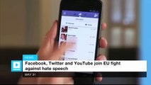 Facebook, Twitter and YouTube join EU fight against hate speech