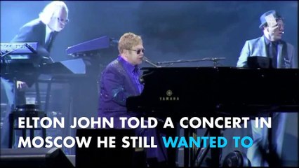 Elton John wants to meet Putin to talk about gay rights