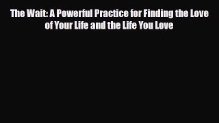 [Read] The Wait: A Powerful Practice for Finding the Love of Your Life and the Life You Love