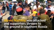 Russian Opposition Leader Alexei Navalny And Supporters Attacked.