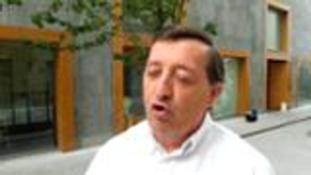 Réaction à froid de Christian Laffitte après la défaite du Billère Handball en finale