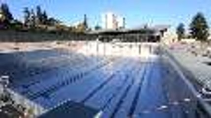 Stade nautique Pyrénéo : mise en eau d'un 1er bassin