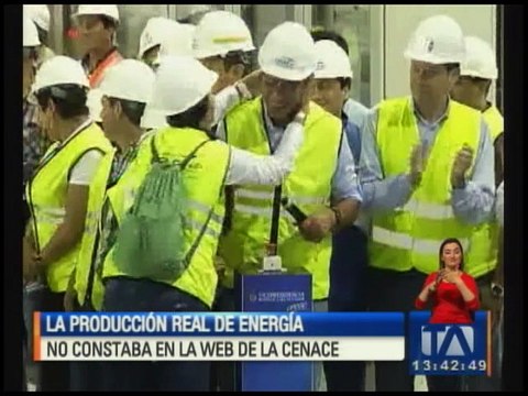 Coca Codo Sinclair genera energía para el sistema nacional interconectado