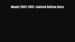 Read Books Avanti 1962-1991 -Limited Edition Extra E-Book Free