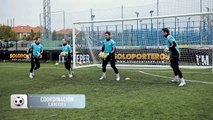 Ejercicio de coordinación para porteros de fútbol