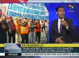 Chile: miles de trabajadores marchan contra reformas estructurales