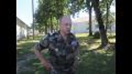 Lieutenant-colonel Menvielle après le décès d'un soldat du 515e