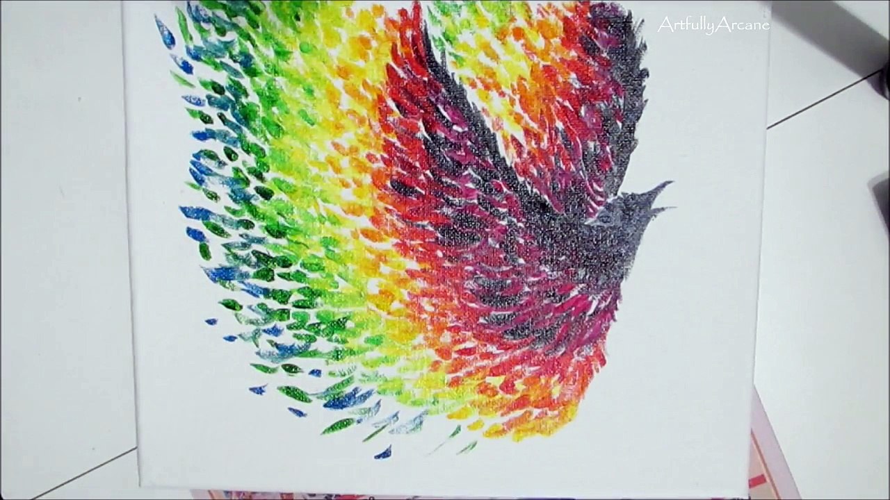oil painting rainbow colours