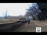 Украина Донбасс 28 12 14  Танки и установки САУ Украинской армии в зоне АТО