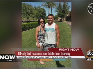Off-duty first responders save toddler from drowning