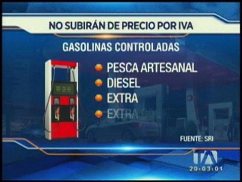 Nuevo monto del IVA no subirá el precio de gasolina Extra, Diesel ni GLP