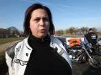 Alexandra Charrault, veuve d'un motard décédé à Hiersac (vidéo Majid Bouzzit)